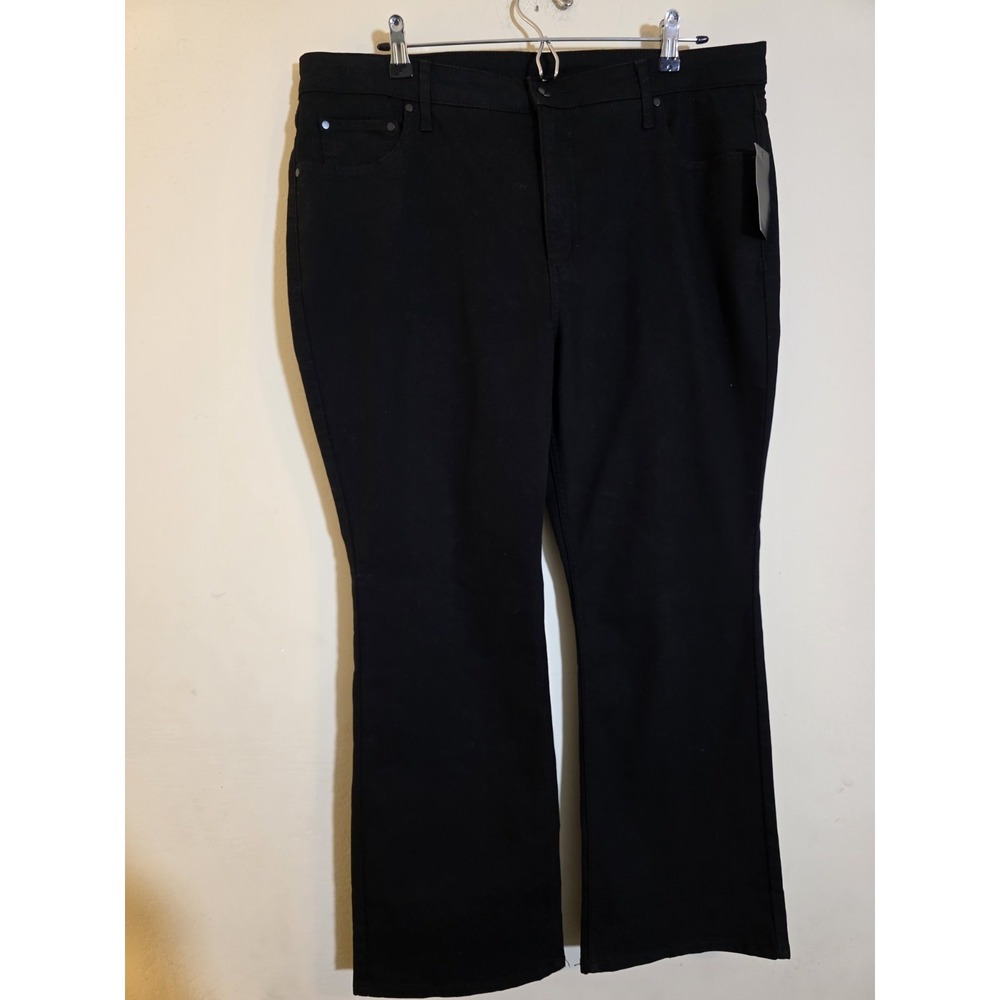 BEAUTIFUL by Lawrence Zarian Women's 18 Petite Black Baby Boot Stretch Jeans